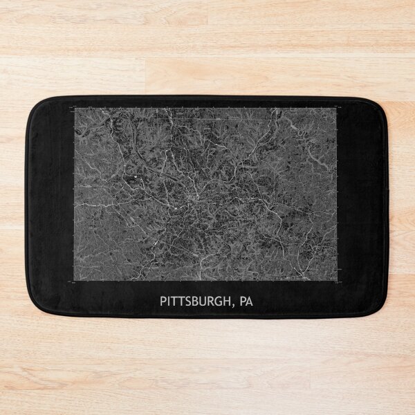 Item preview, Pittsburgh, PA 100K Topographical Map Black designed and sold by PGHPhotoCo.