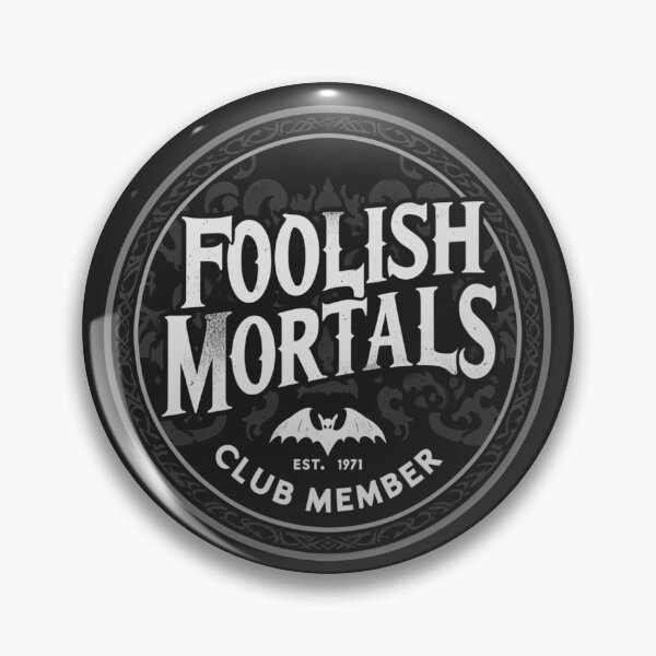Item preview, Vintage Foolish Mortals Club Member - Boo Black & White designed and sold by SuperCaliFabulous™.