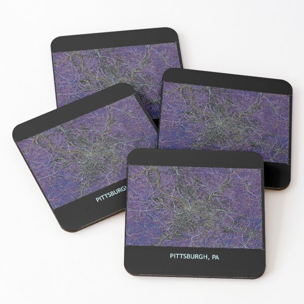 Item preview, Pittsburgh, PA 100K Topographical Map Dark designed and sold by PGHPhotoCo.
