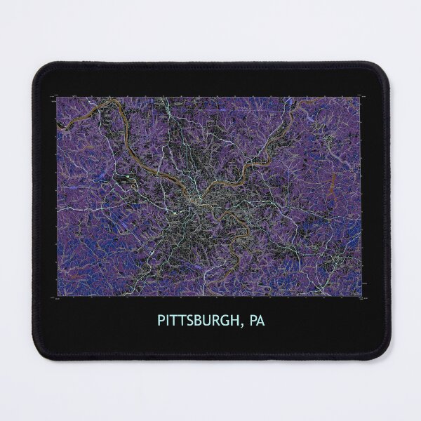 Item preview, Pittsburgh, PA 100K Topographical Map Dark designed and sold by PGHPhotoCo.
