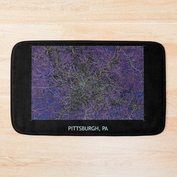 Item preview, Pittsburgh, PA 100K Topographical Map Dark designed and sold by PGHPhotoCo.