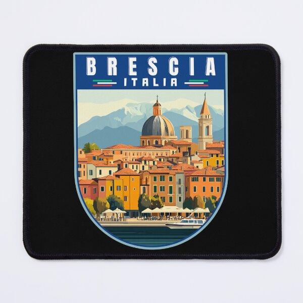 Item preview, Brescia in Lombardy Italy Retro Travel Art Emblem designed and sold by MaateoDesign.