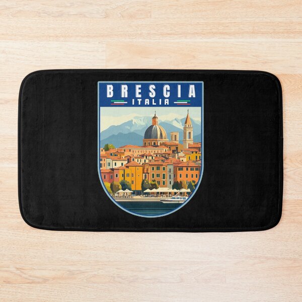 Item preview, Brescia in Lombardy Italy Retro Travel Art Emblem designed and sold by MaateoDesign.