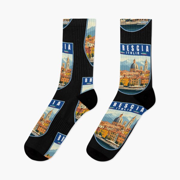 Item preview, Brescia in Lombardy Italy Retro Travel Art Emblem designed and sold by MaateoDesign.