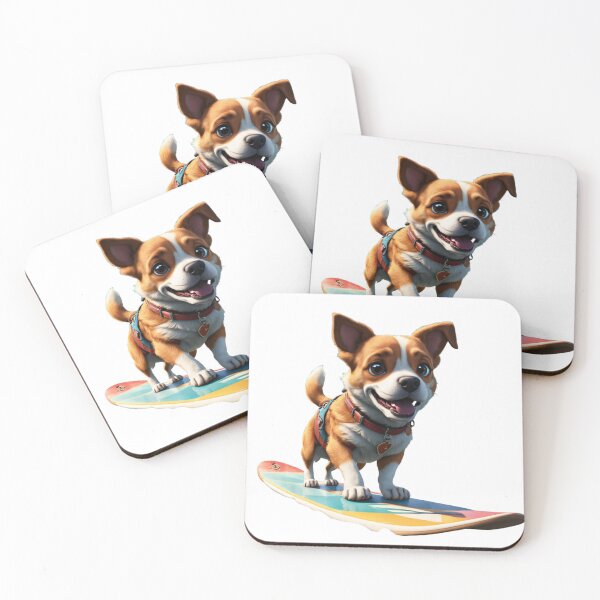 Item preview, Dog riding a surfboard designed and sold by VladisWorld.