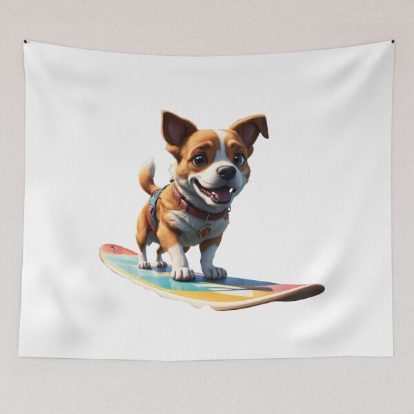 Item preview, Dog riding a surfboard designed and sold by VladisWorld.