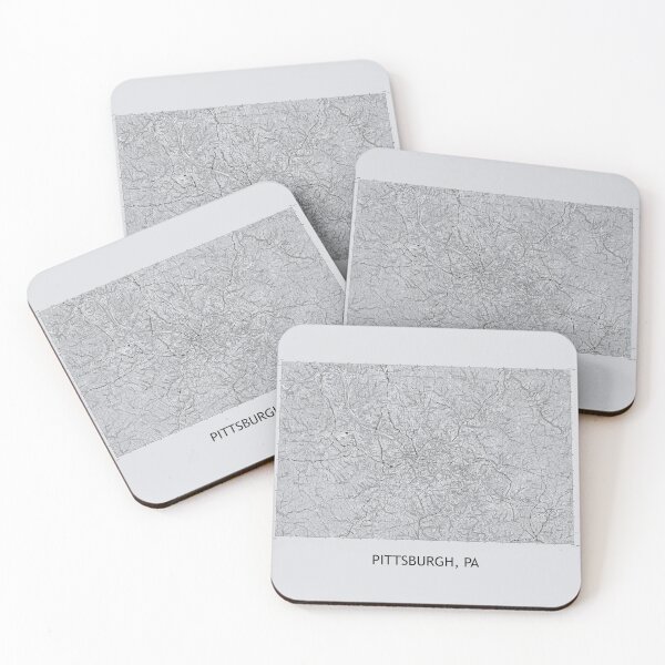 Item preview, Pittsburgh, PA 100K Topographical Map Grey designed and sold by PGHPhotoCo.