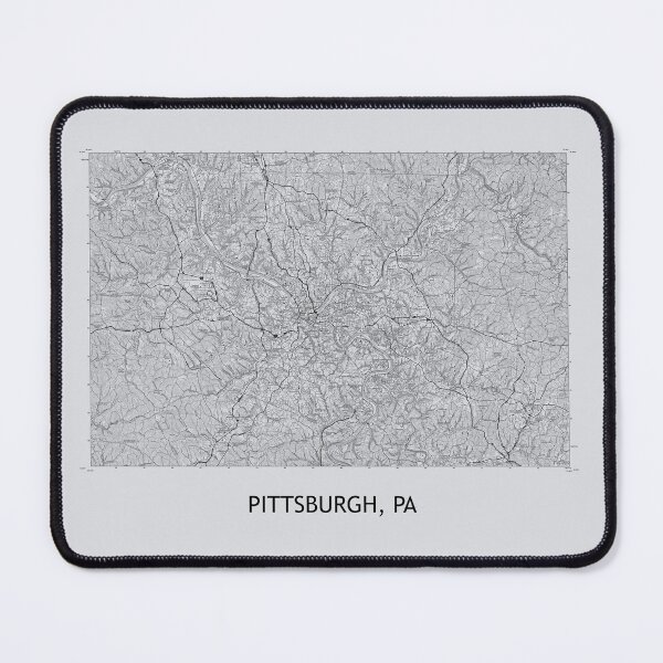 Item preview, Pittsburgh, PA 100K Topographical Map Grey designed and sold by PGHPhotoCo.