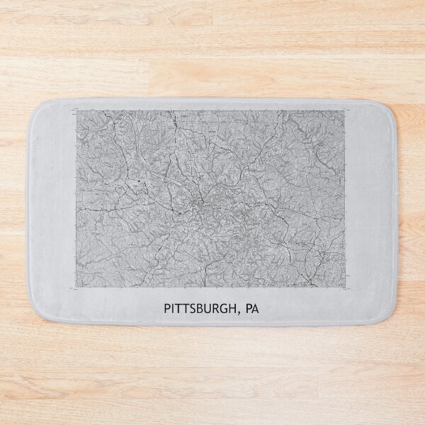 Item preview, Pittsburgh, PA 100K Topographical Map Grey designed and sold by PGHPhotoCo.