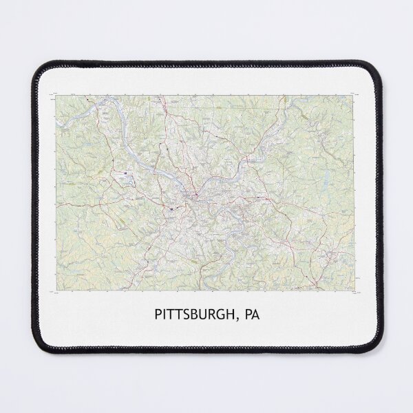 Item preview, Pittsburgh, PA 100K Topographical Map Clean designed and sold by PGHPhotoCo.