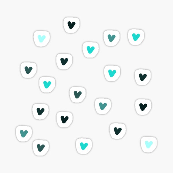 Item preview, 20 cyan hearts  designed and sold by ALEE!!.