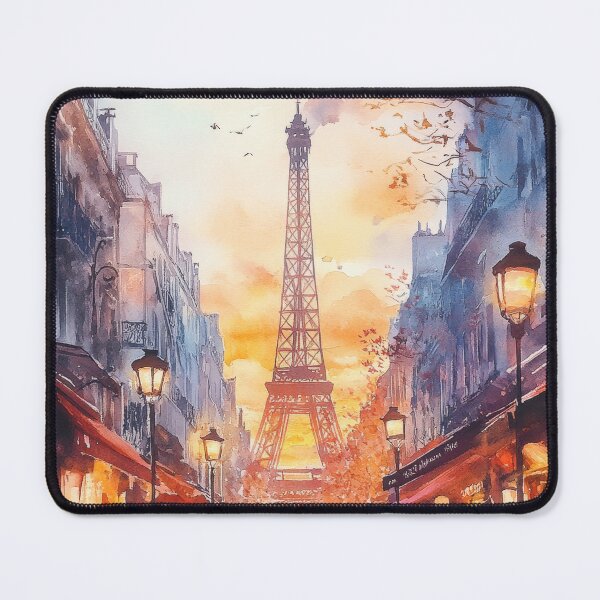 Item preview, Sunset stroll through the streets of Paris with the Eiffel Tower in the background. designed and sold by Jerhus.