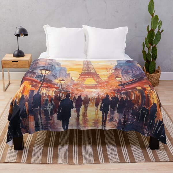 Item preview, Sunset stroll through the streets of Paris with the Eiffel Tower in the background. designed and sold by Jerhus.