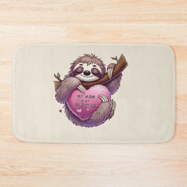 Item preview, Sloth sweet heart Love quote, my mom is my Valentine, valentine day, mother day, mom, lovers, couple designed and sold by Collagedream.
