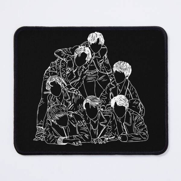 Item preview, BTS Lineart White Kpop designed and sold by TeeLabDesign.