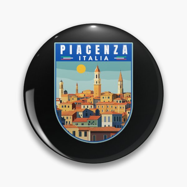 Item preview, Piacenza in Emilia-Romagna Italy Retro Travel Art Emblem designed and sold by MaateoDesign.