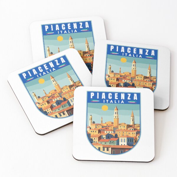 Item preview, Piacenza in Emilia-Romagna Italy Retro Travel Art Emblem designed and sold by MaateoDesign.