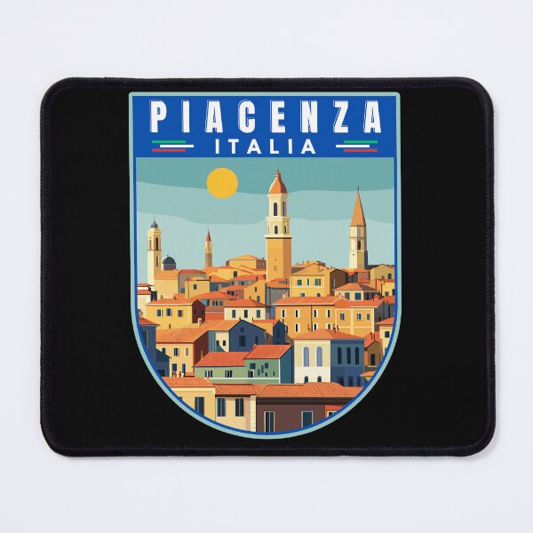 Item preview, Piacenza in Emilia-Romagna Italy Retro Travel Art Emblem designed and sold by MaateoDesign.