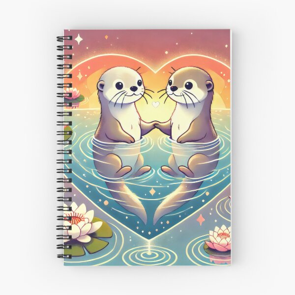 Item preview, Floating Otters in Love designed and sold by Mechanical-Artt.