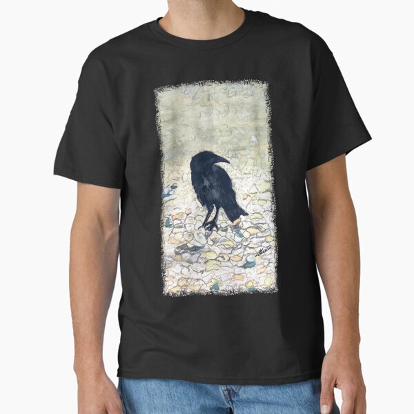 Crow on Pebbles, Hayling Island Beach Classic T-Shirt