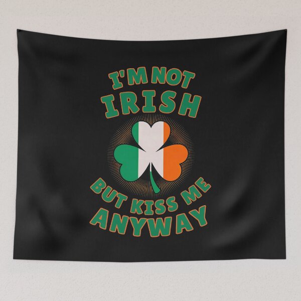 Item preview, I'm Not Irish But Kiss Me Anyway:  A Fun and Playful St. Patrick's Day Shamrock Art designed and sold by elynne9.
