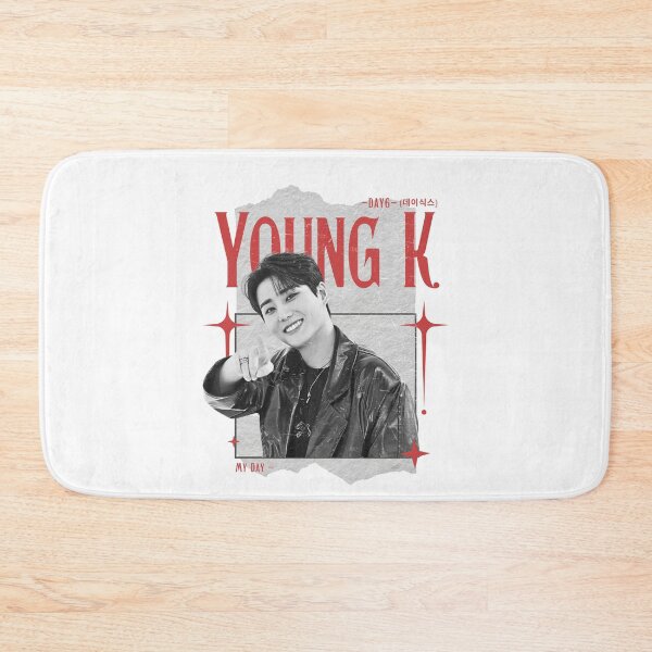 Item preview, DAY6 Young K Members Retro Scrapbook Black and Red Collage Design designed and sold by HELL0WBELLO.