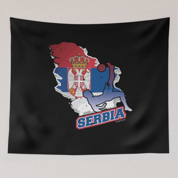 Item preview, Football Soccer Serbia Flag designed and sold by TomGiantDesigns.