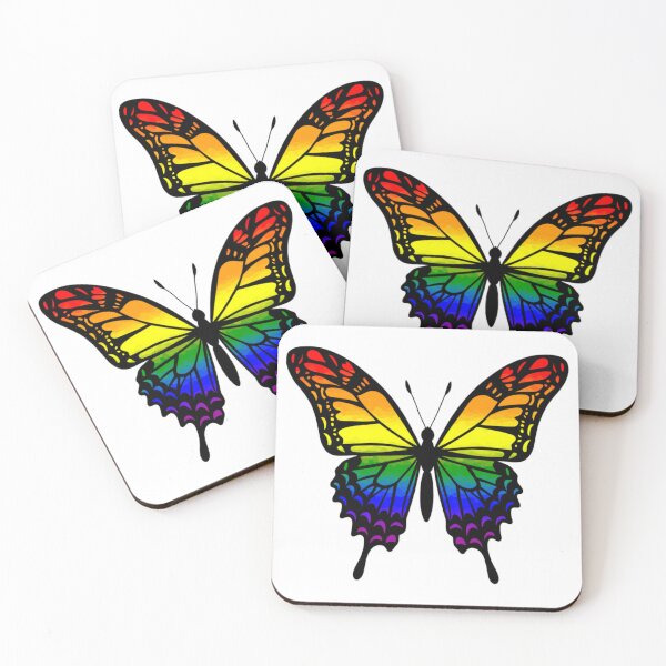 Item preview, Colorful Butterfly with LGBTQ Rainbow Pride Colors designed and sold by Travelslightly.