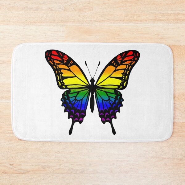 Item preview, Colorful Butterfly with LGBTQ Rainbow Pride Colors designed and sold by Travelslightly.
