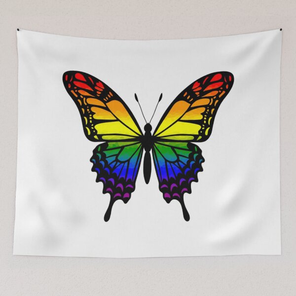 Item preview, Colorful Butterfly with LGBTQ Rainbow Pride Colors designed and sold by Travelslightly.