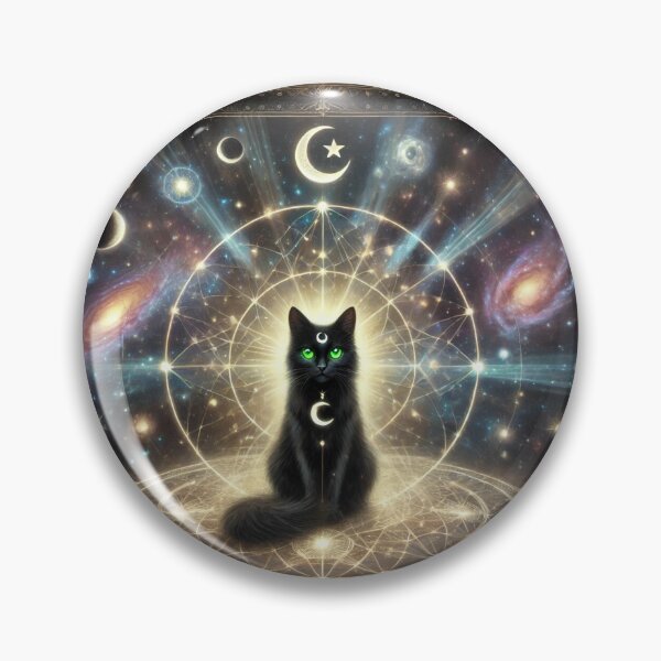 Item preview, Nyx: Cosmic Oracle of the Celestial Dimensions Sacred Black Cat designed and sold by Meta2Physical.