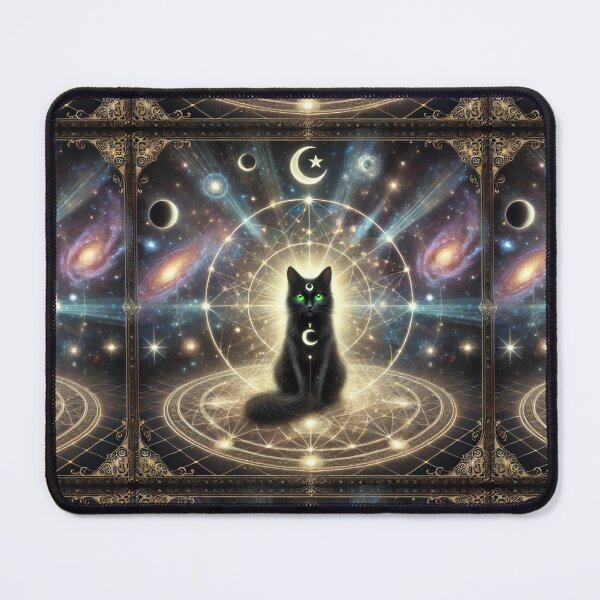Item preview, Nyx: Cosmic Oracle of the Celestial Dimensions Sacred Black Cat designed and sold by Meta2Physical.
