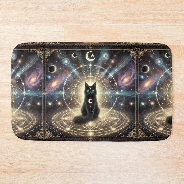 Item preview, Nyx: Cosmic Oracle of the Celestial Dimensions Sacred Black Cat designed and sold by Meta2Physical.