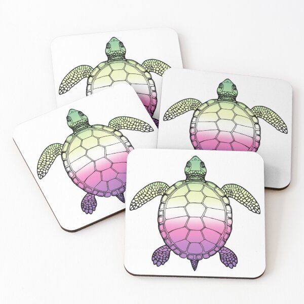 Item preview, Vibrant Genderfae Pride Turtle Illustration designed and sold by Travelslightly.
