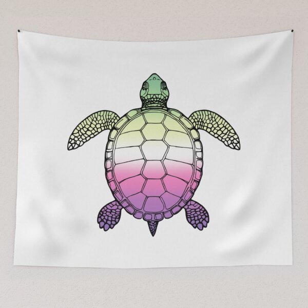 Item preview, Vibrant Genderfae Pride Turtle Illustration designed and sold by Travelslightly.