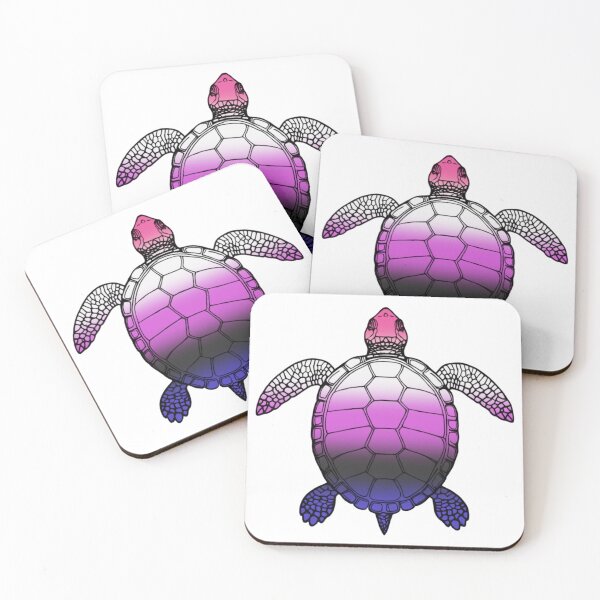Item preview, Vibrant Genderfluid Pride Turtle Illustration designed and sold by Travelslightly.