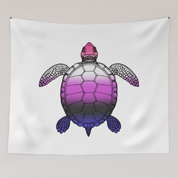 Item preview, Vibrant Genderfluid Pride Turtle Illustration designed and sold by Travelslightly.