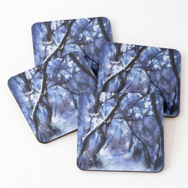Item preview, Moonlit Winter Woodpath designed and sold by Menega  Sabidussi.