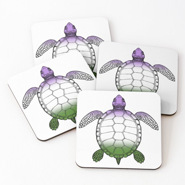 Item preview, Vibrant Genderqueer Pride Turtle Illustration designed and sold by Travelslightly.