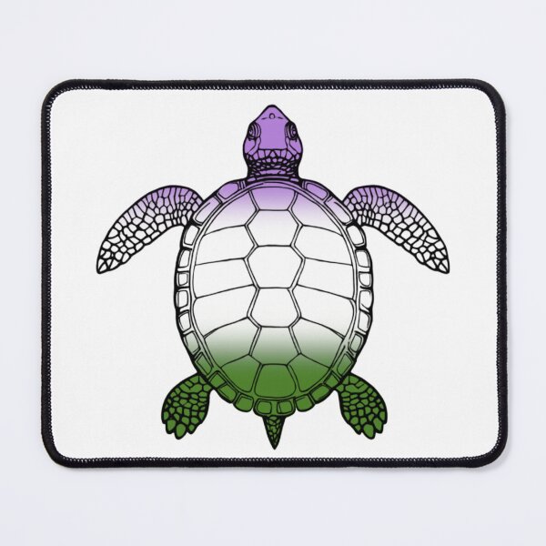 Item preview, Vibrant Genderqueer Pride Turtle Illustration designed and sold by Travelslightly.