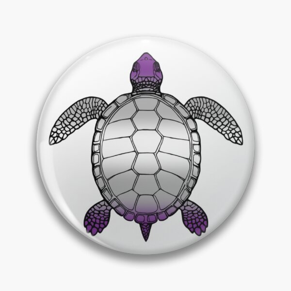 Item preview, Vibrant Greysexual Pride Turtle Illustration designed and sold by Travelslightly.