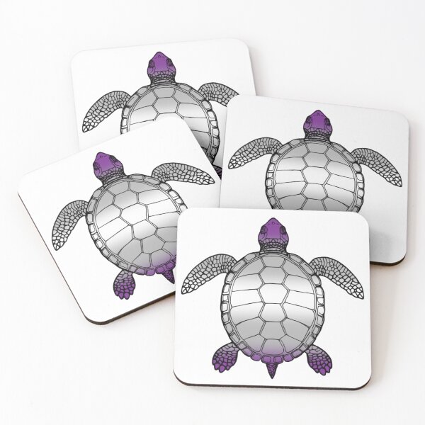 Item preview, Vibrant Greysexual Pride Turtle Illustration designed and sold by Travelslightly.