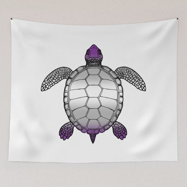 Item preview, Vibrant Greysexual Pride Turtle Illustration designed and sold by Travelslightly.