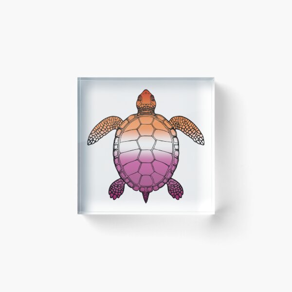 Artikelvorschau, Lebendige lesbische Stolzschildkröte-Illustration entworfen und verkauft von Travelslightly.