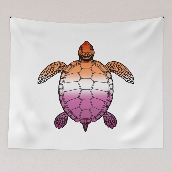 Item preview, Vibrant Lesbian Pride Turtle Illustration designed and sold by Travelslightly.