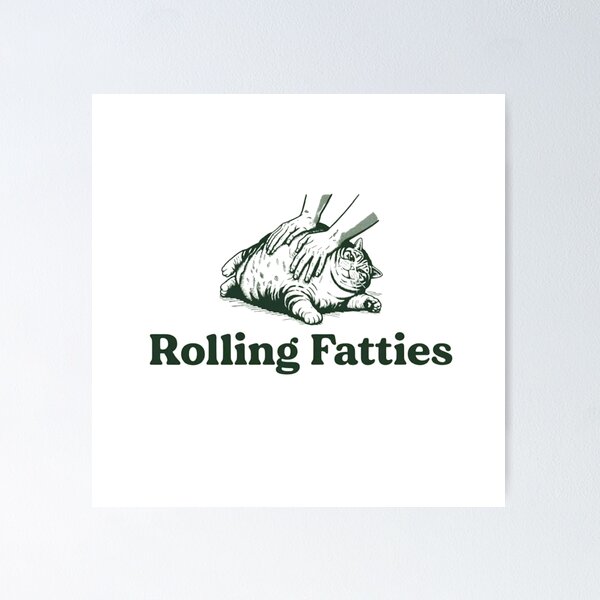 Item preview, Rolling Fatties Cat Funny Cute Cat Lover Kitten Owner Kitty designed and sold by DigitalNew.