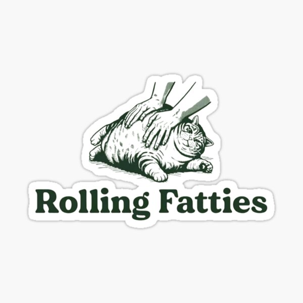 Artikel-Vorschau von Rolling Fatties Katze Lustige süße Katzenliebhaber Kätzchenbesitzer Kitty, designt und verkauft von DigitalNew.