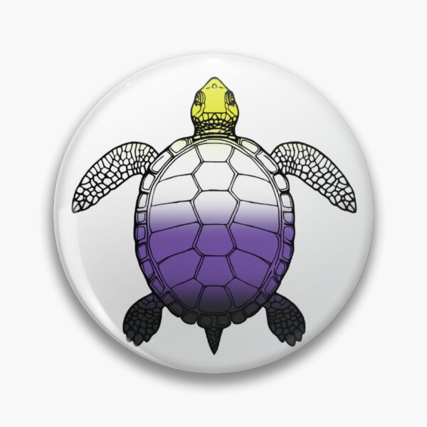 Item preview, Vibrant Nonbinary Pride Turtle Illustration designed and sold by Travelslightly.