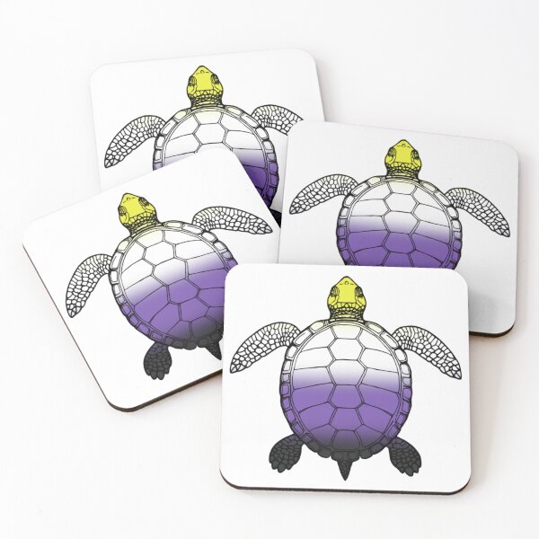 Item preview, Vibrant Nonbinary Pride Turtle Illustration designed and sold by Travelslightly.