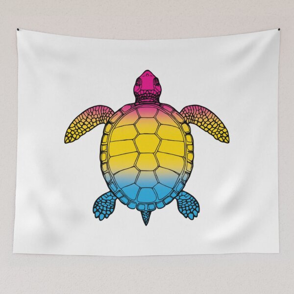Item preview, Ilustración vibrante de una tortuga con orgullo pansexual designed and sold by Travelslightly.
